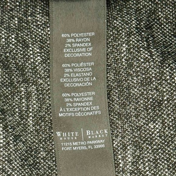 NWOT White House Black Market Size XS Regular Black Tweed Joggers w/Pockets - Picture 6 of 6